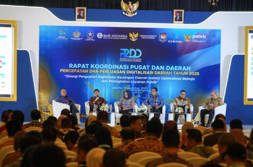 AKSELERASI EKONOMI DIGITAL, SEKDA JOMBANG HADIRI RAKORPUSDA P2DD DI JAKARTA