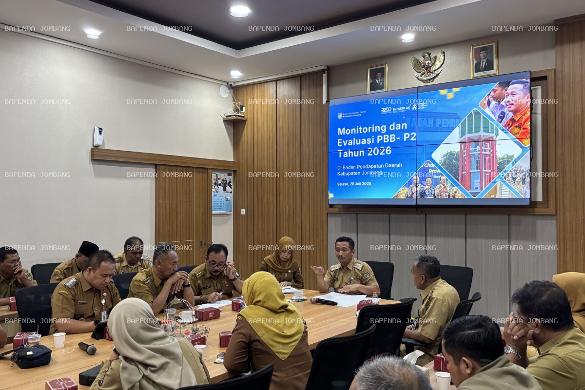 Kejar Tenggat Waktu 31 Juli 2026, Bapenda Jombang Kumpulkan Seluruh Camat untuk Evaluasi PBB-P2