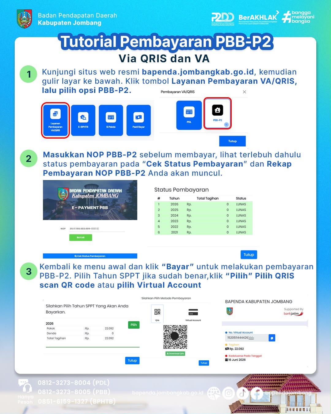 Tutorial Bayar Pajak PBB-P2 Melalui VA/QRIS
