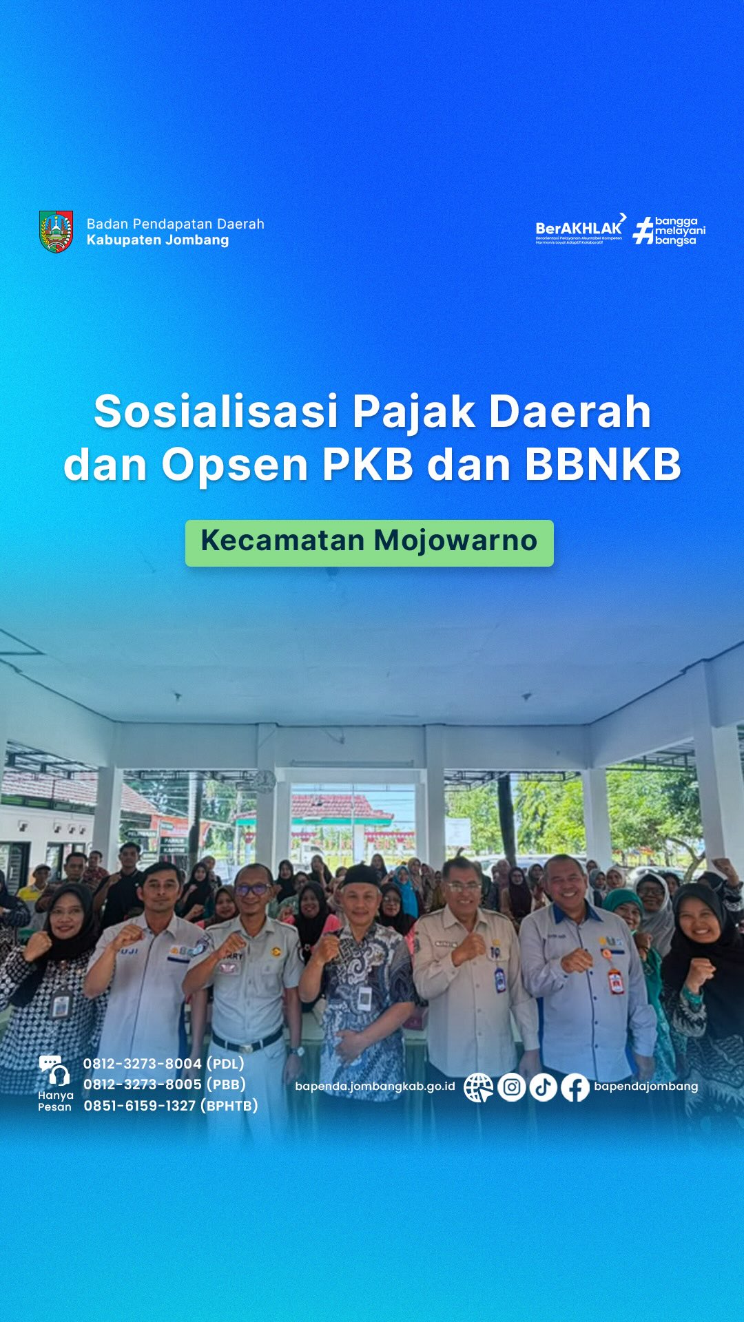 Sosialisasi Pajak Daerah serta Opsen PKB dan BBNKB di Kecamatan Mojowarno