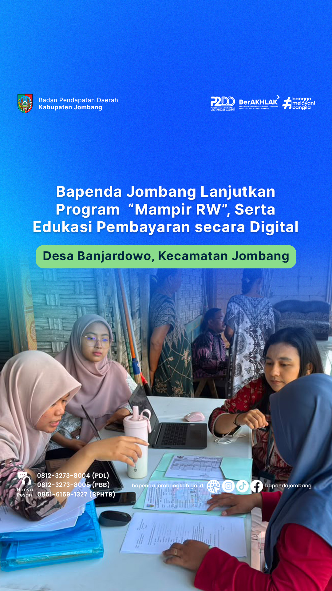 Bapenda Jombang Lanjutkan Program "Mampir RW", Bayar PBB Makin Mudah di Dusun Sendangrejo