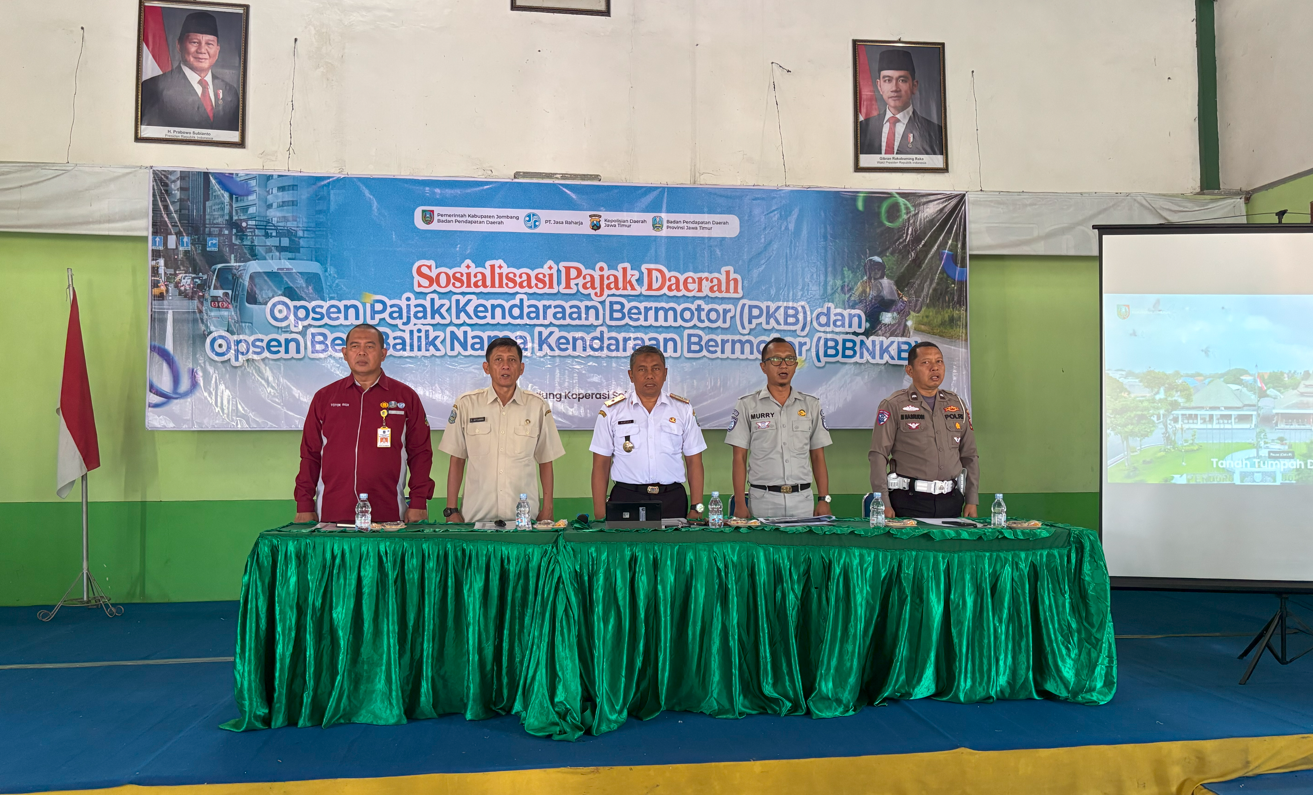 GENCARKAN PEMAHAMAN PAJAK, BAPENDA JOMBANG SELENGGARAKAN SOSIALISASI OPSEN PKB DAN BBNKB DENGAN MENGGANDENG BERBAGAI PIHAK TERKAIT