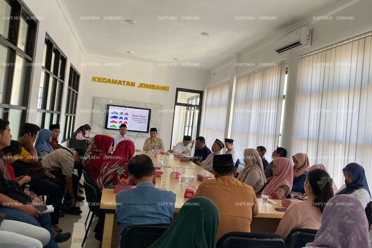 Bapenda Jombang Gelar Monitoring dan Evaluasi Pendataan Opsen PKB dan BBNKB di Kecamatan Jombang