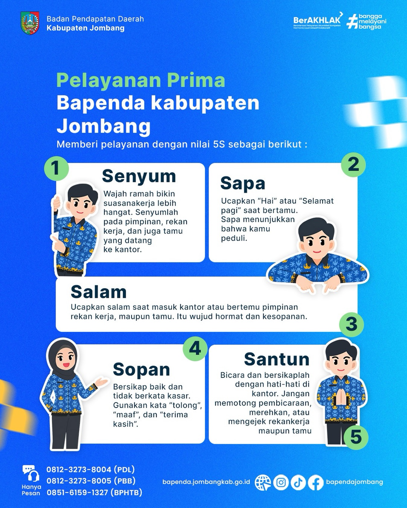 Pelayanan Prima Bapenda Jombang dengan Nilai 5S