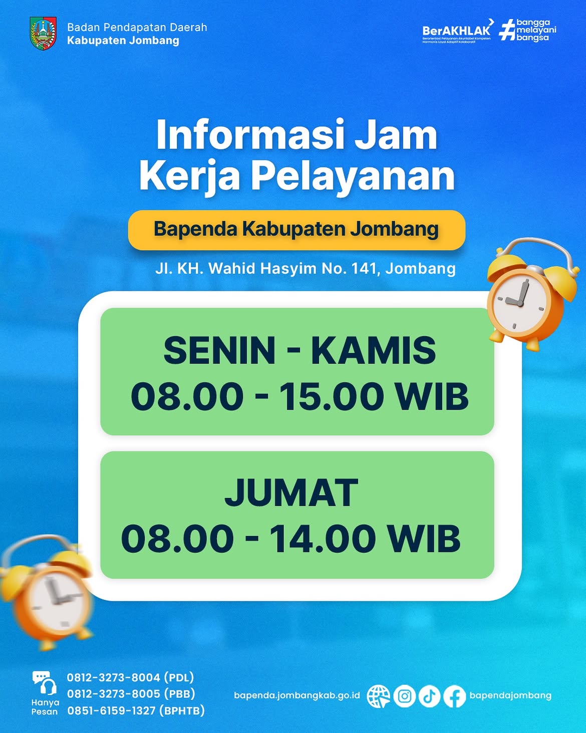 Pelayanan Kerja Bapenda Kabupaten Jombang