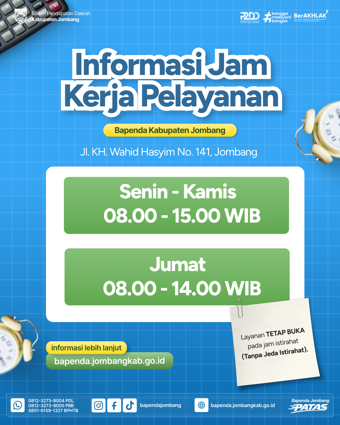 Jam Operasional Pelayanan