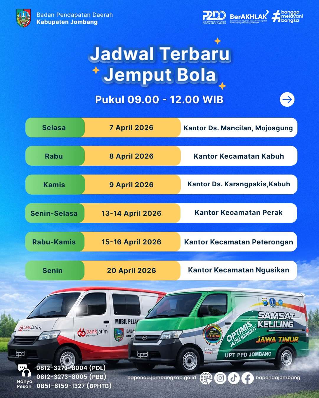 Jadwal Pelayanan Jemput Bola Terbaru 2026!