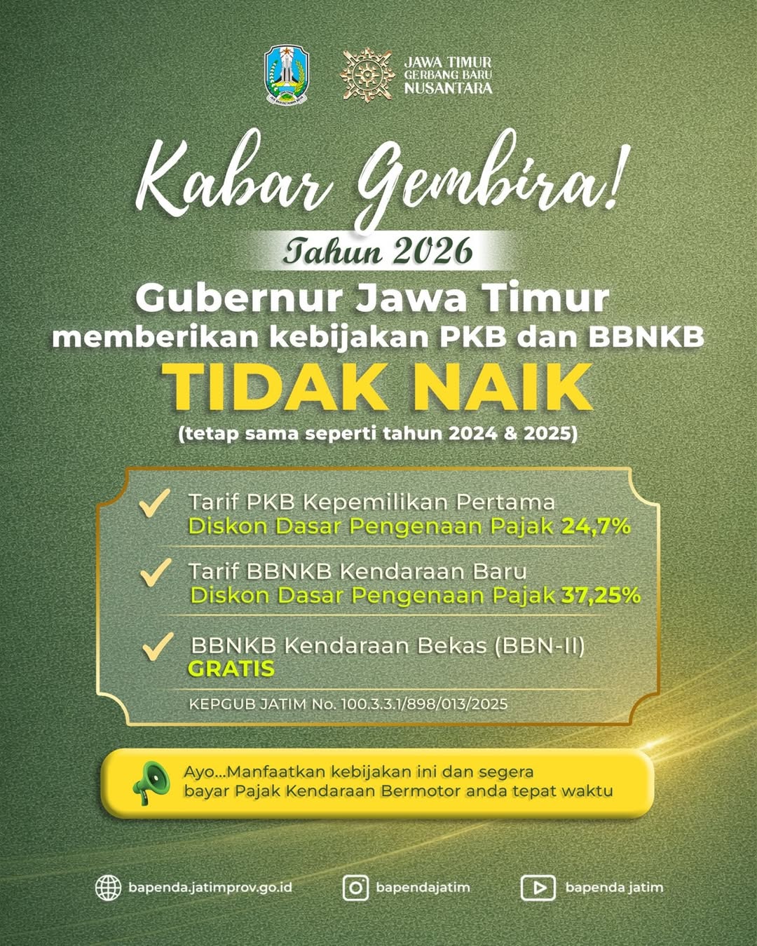 PKB & BBNKB Jatim 2026 Tetap Stabil, Ada Diskon Menarik! - Part 2