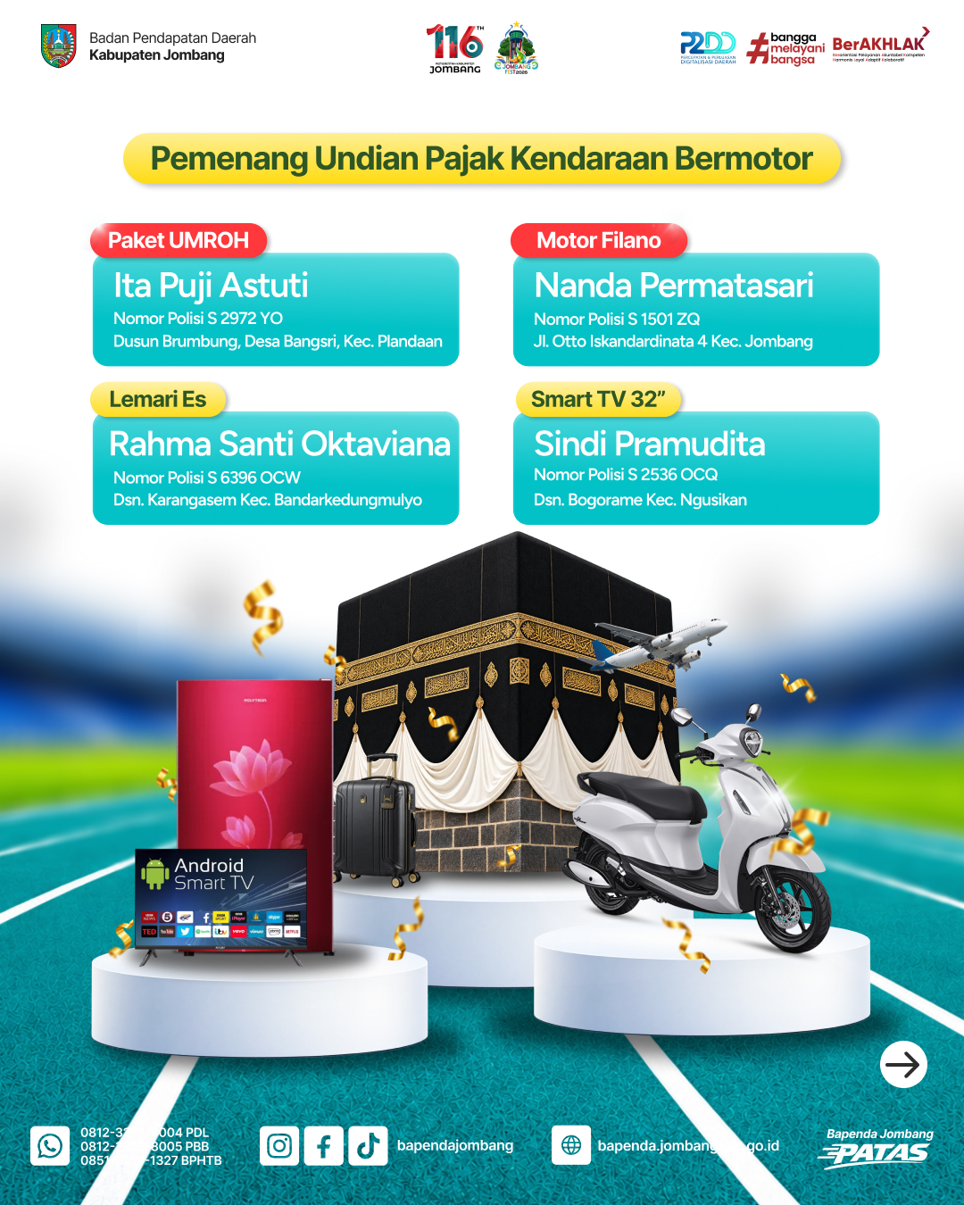 Informasi Pemenang Undian Gebyar Pajak Daerah 2026 - Part 5