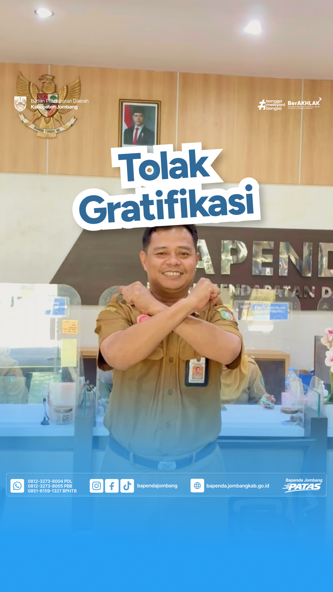 Stop Gratifikasi di Lingkungan Pelayanan Pajak Daerah!