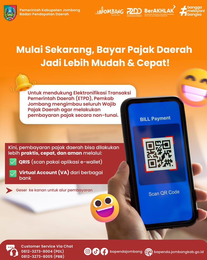 PEMBAYARAN PAJAK DAERAH KINI LEBIH MUDAH LEWAT QRIS DAN VIRTUAL ACCOUNT
