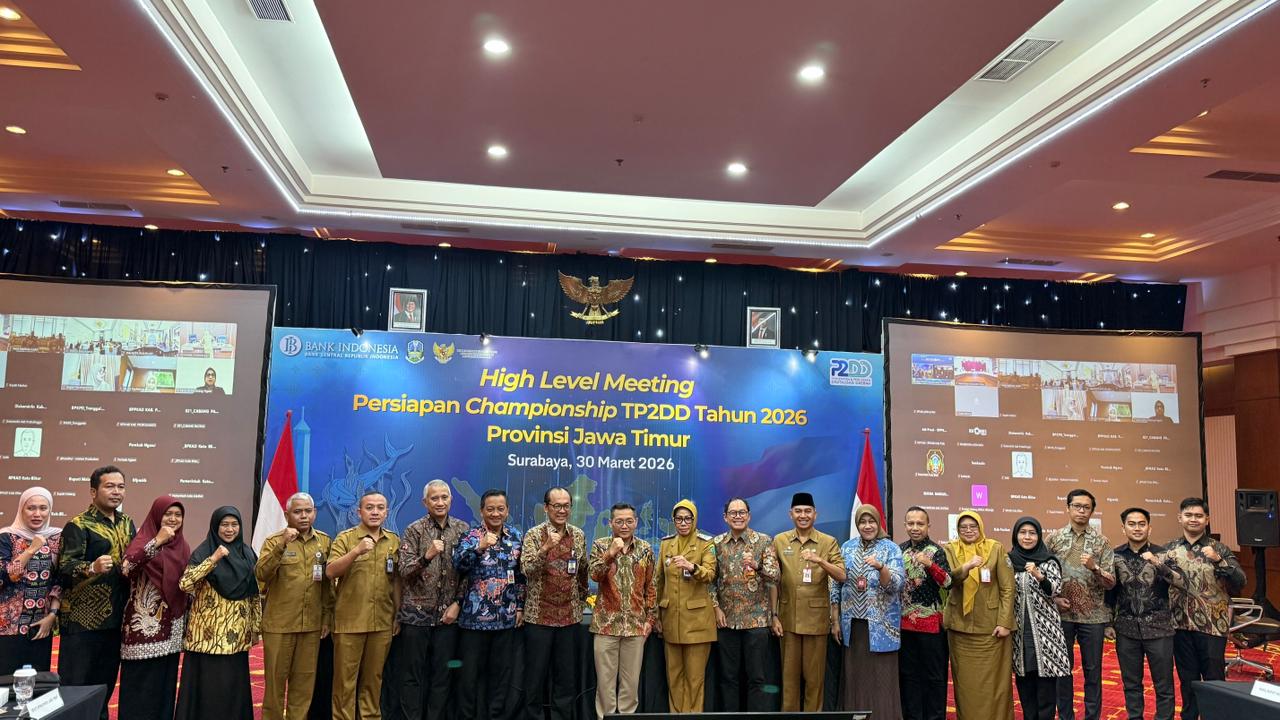 TP2DD JOMBANG HADIRI HIGH LEVEL MEETING DI BI JATIM: MANTAPKAN PERSIAPAN CHAMPIONSHIP 2026 DAN ETPD